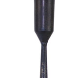 Set of Two Black Distressed Metal Tabletop Taper Candle Holders