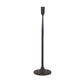 Set of Two Black Distressed Metal Tabletop Taper Candle Holders