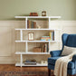 White Wood Five Tier Bookcase