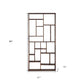 86" Brown And Natural Solid Wood and Wood Ten Tier Bookcase