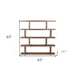Brown And Natural Wood Five Tier Bookcase