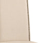 Cream And Chestnut Upholstered Linen Dining Parsons Chair