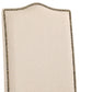 Cream and Gray Linen Dining Parsons Chair