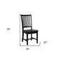 Black Wood Slat Back Dining Side Chair