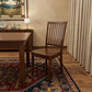 Chestnut Solid Wood Slat Back Dining Side Chair