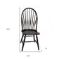 Black Wood Windsor Back Dining Side Chair