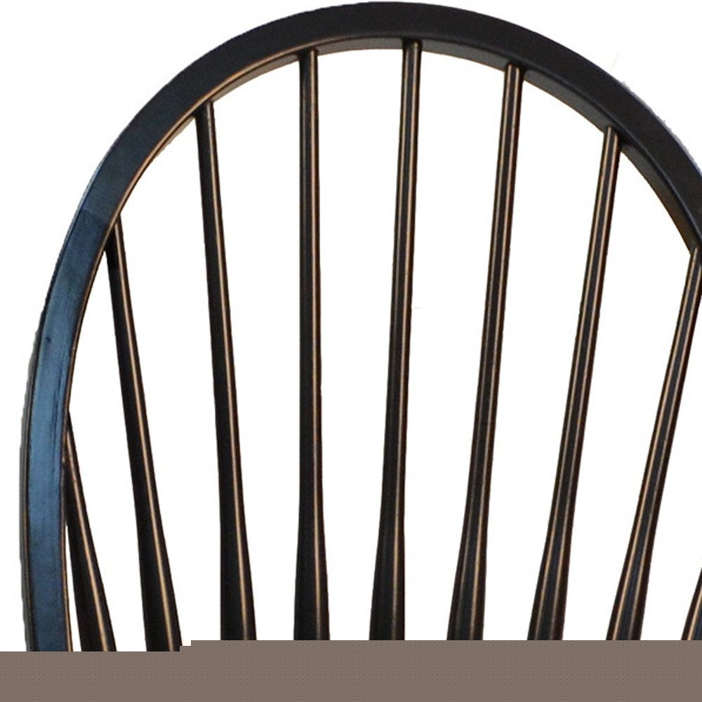 Black Wood Windsor Back Dining Side Chair