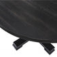 47" Black Rounded Solid Wood Pedestal Base Dining Table