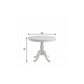 36" White Rounded Solid Manufactured Wood And Solid Wood Pedestal Base Dining Table
