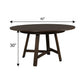 42" Espresso Rounded Solid Manufactured Wood Pedestal Base Dining Table
