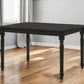 48" Black Solid Wood Dining Table