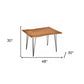 48" Brown And Black Solid Wood And Iron Dining Table