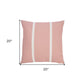 20" X 20" Pink Zippered Geometric Indoor Outdoor Throw Pillow