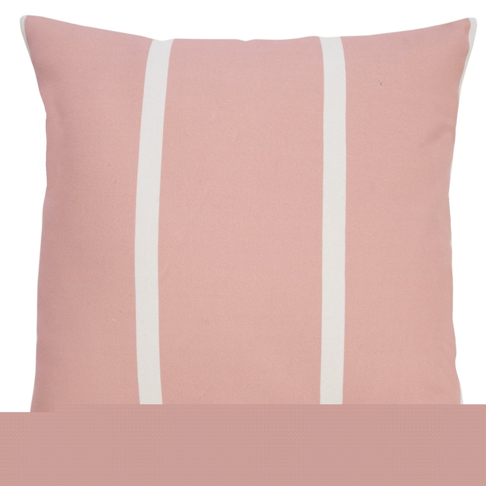 20" X 20" Pink Zippered Geometric Indoor Outdoor Throw Pillow