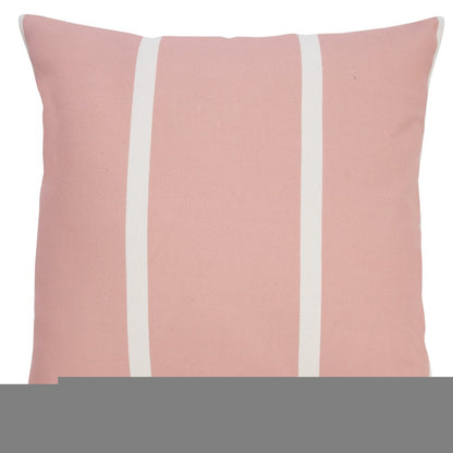 20" X 20" Pink Zippered Geometric Indoor Outdoor Throw Pillow