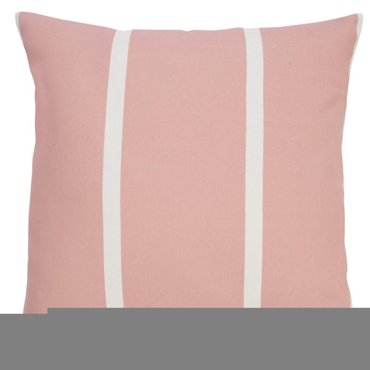 20" X 20" Pink Zippered Geometric Indoor Outdoor Throw Pillow