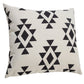 20" X 20" Black Zippered Southwestern Indoor Outdoor Throw Pillow