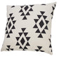 20" X 20" Black Zippered Southwestern Indoor Outdoor Throw Pillow
