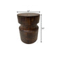 16" Brown Solid Wood Round End Table
