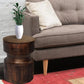 16" Brown Solid Wood Round End Table