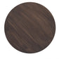 16" Brown Solid Wood Round End Table