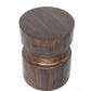 16" Brown Solid Wood Round End Table