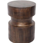 16" Brown Solid Wood Round End Table