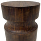 16" Brown Solid Wood Round End Table