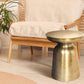 19" Gold Iron Round End Table