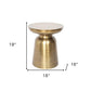 19" Gold Iron Round End Table