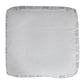 18" Gray And White Cotton Chevron Pouf Ottoman