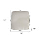 18" White Cotton Geometric Pouf Ottoman
