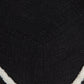 18" Black Cotton Geometric Pouf Ottoman
