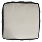 18" Black Cotton Geometric Pouf Ottoman
