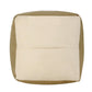 20" Brown Cotton Striped Pouf Ottoman