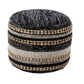 18" x 18" x 14" " Black Pouff