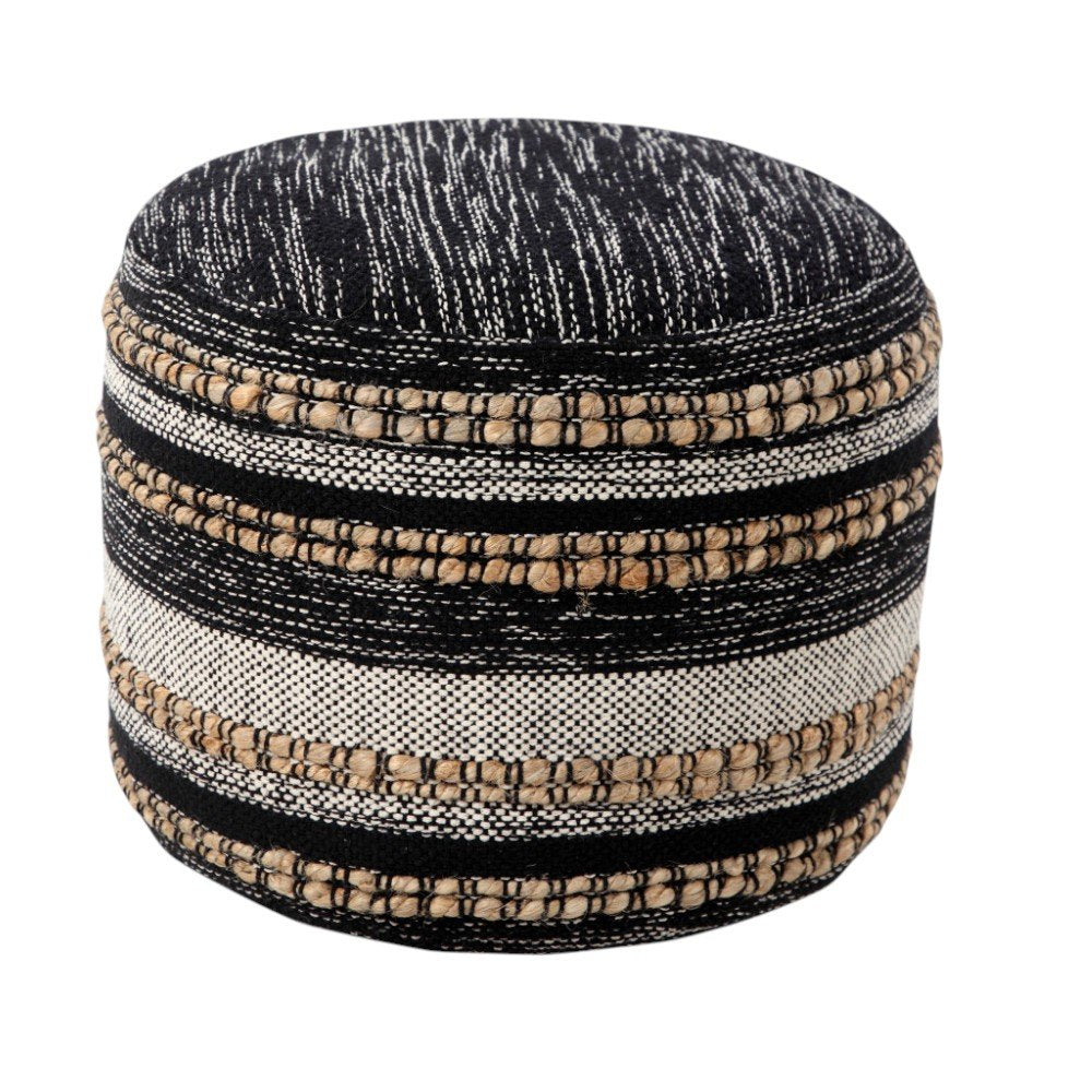 18" x 18" x 14" " Black Pouff