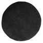 18" Black Cotton Cylinder Medallion Pouf Ottoman