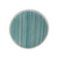 18" Blue Fabric Cylinder Striped Pouf Ottoman