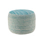 18" Pink Fabric Cylinder Striped Pouf Ottoman