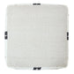 18" Black Cotton Striped Pouf Ottoman
