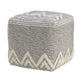 16" Gray Upholstery Pouf Ottoman