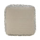 16" Gray Upholstery Pouf Ottoman