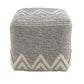 16" Gray Upholstery Pouf Ottoman