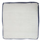 18" Blue Cotton Geometric Pouf Ottoman