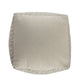 20" Cream Cotton Tribal Pouf Ottoman