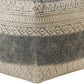 20" Cream Cotton Tribal Pouf Ottoman