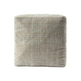 18" Beige Abstract Pouf Ottoman