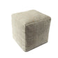 18" Beige Abstract Pouf Ottoman