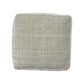 18" Beige Abstract Pouf Ottoman